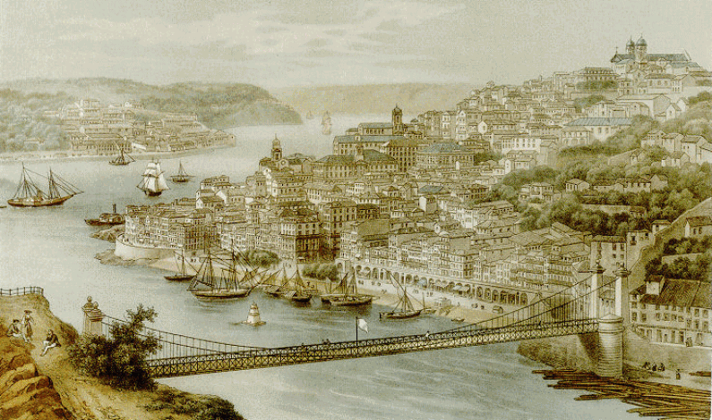 Ponte D. Maria II, The Suspension Bridge 1843 Ponte D. Maria II, The Suspension Bridge 1843